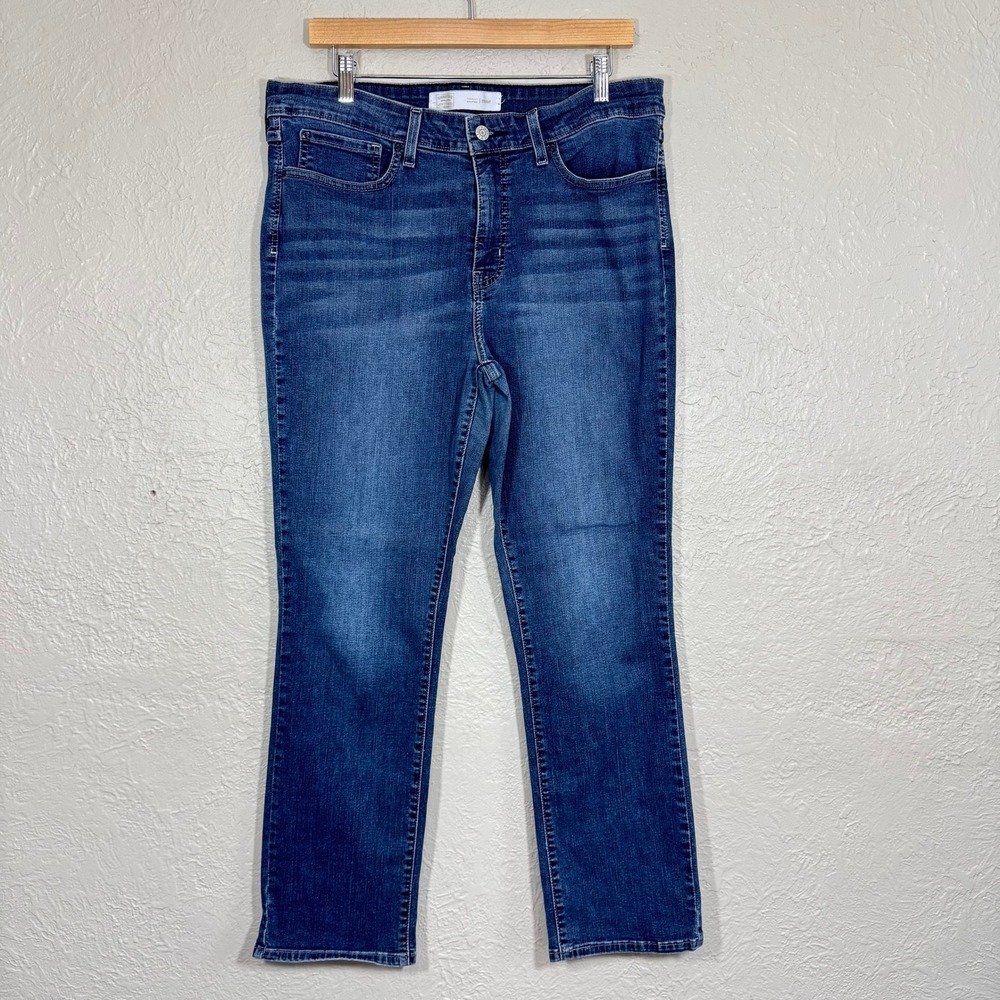 Levis Totally Shaping Straight Leg‎ Jeans 16S 94525-0014 Awaken Hi Rise Med Wash